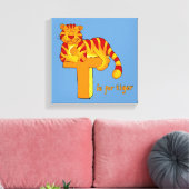 Kinder T is voor de tijger Canvas Afdruk (Insitu (Woonkamer))