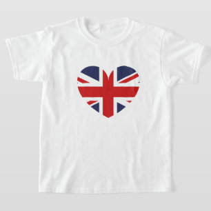 Kinder T-shirt-Britse vlag Heart T-shirt