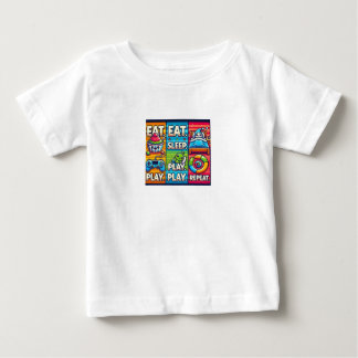 Kinder T-shirt "Eten. Spelen. Slapen. Herhalen"