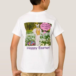 kinder t-shirt. Fijne Pasen. klipspringer/konijn T-shirt