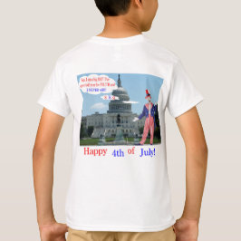 kinder t-shirt. Gelukkige 4e. rat/unclesam T-shirt