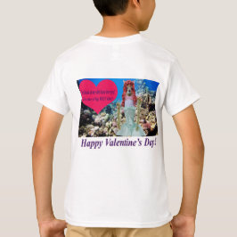 kinder t-shirt. Gelukkige Valentijnsdag. doe/zeeme T-shirt
