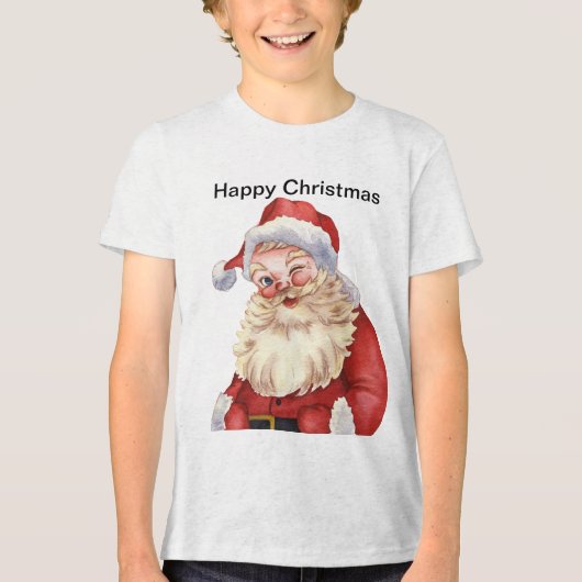 kinder T-shirt Happy Christmas (Voorkant)
