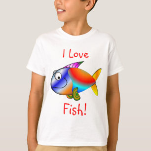 Kinder T-shirt "I LIVE FISH"
