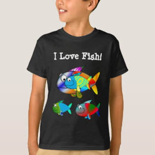 Kinder T-shirt "I LIVE FISH"