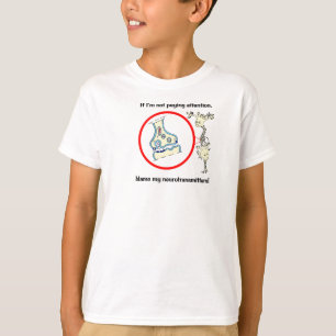 Kinder T-shirt met de  blaam Neurotransmitters