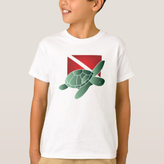 Kinder T-shirt met de vlag van Turtle Dive