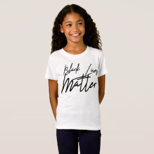Kinder T-Shirt met handgeschreven zwarte liften