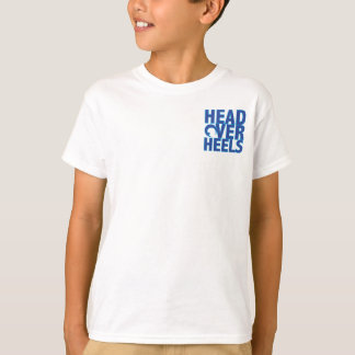Kinder T-shirt met helder blauw logo