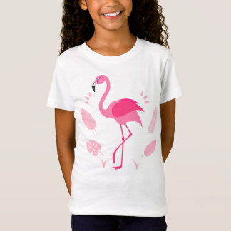 Kinder T-shirt met roze flamingo