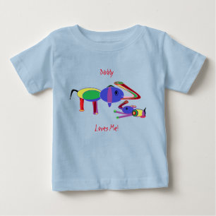 Kinder T-shirt Papa luvs me (Front DesignOnly)