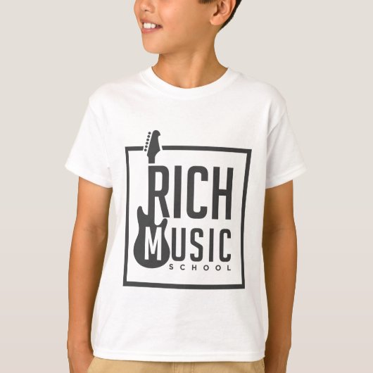 Kinder T-Shirt Rich Music School (Voorkant)
