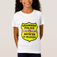 Kinder T-shirt van de politie van Grammar