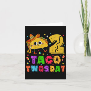 Kinder Taco Twosday - Dos Peuter Verjaardagsfeest Kaart