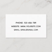 Kinder tandarts Schattige Kawaii Tooth Funny Simpl Visitekaartje (Achterkant)