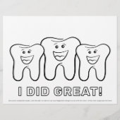 Kinder tandheelkundige glimlach zorg grafiek flyer (Achterkant)