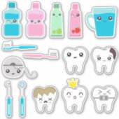 Kinder tandheelkundige hygiëne sticker (Voorkant)