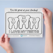 Kinder tandheelkundige kleurplaat flyer (Hand)