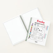 Kinder Teddy Bear-kerstkleuring Notitieboek (Binnen)