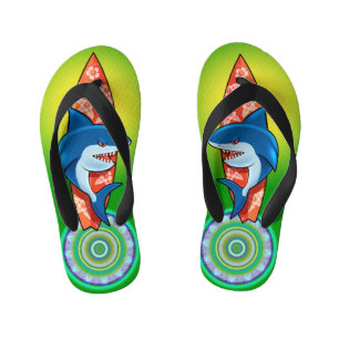 Kinder Teenslippers Haai surf hippy boho2