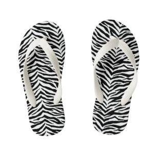 Kinder Teenslippers-Zebra Print Teenslippers
