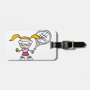 Kinder tennis bagagelabel