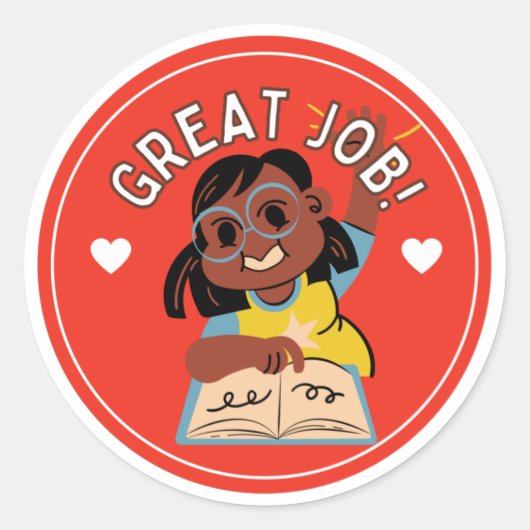 Kinder terug naar school motivatie ronde sticker (Voorkant)