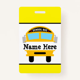 Kinder Terug naar schoolbus Persoonlijke naamkaart Badge
