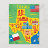 Kinder Texas Map Briefkaart (Voorkant)
