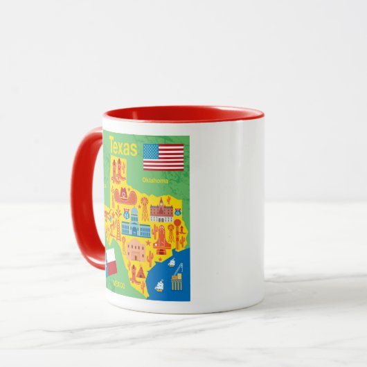 Kinder Texas Map Mok (Voorkant links)