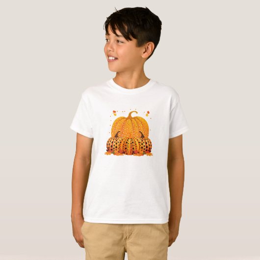 Kinder Thanksgiving pompoen Shirt (Voorkant volledig)