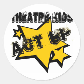 Kinder theaterwet ronde sticker