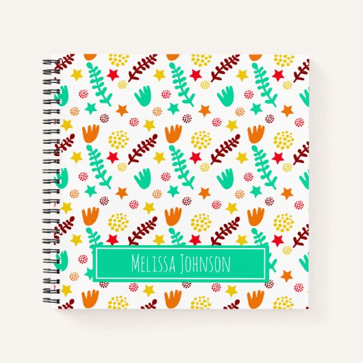 Kinder thema tropische botanische kleurrijke patro notitieboek (Voorkant)