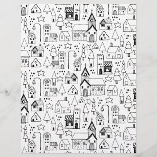 Kinder themadorp Whimsical Black & White Invite Flyer