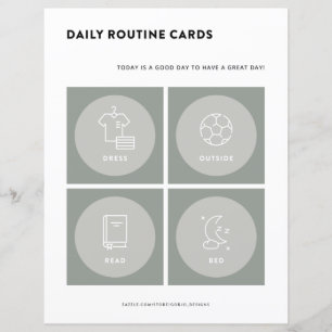 Kinder Toddler Dagelijkse Routine Kaarten Visueel