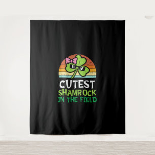 Kinder Toddler Girls St Patricks Day Cutest Shamro Wandkleed
