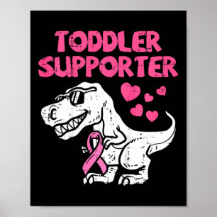 Kinder Toddler Support T-Rex Kinder borstkanker Aw Poster