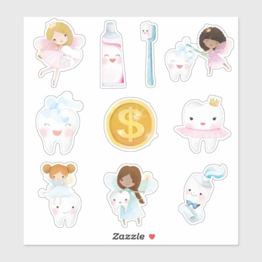 Kinder Tooth Fairy Sticker (Vel)