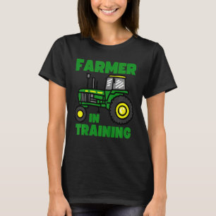 Kinder Tractor Boy Boer In Training Farming Tract T-shirt