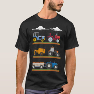 Kinder tractorlengte landbouwmachines t-shirt