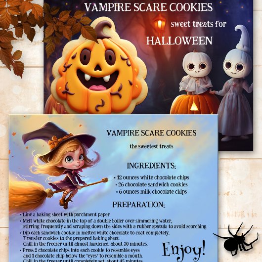 Kinder Treats Halloween Cookie Recept Briefkaart