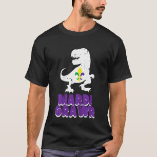 Kinder Trex Dinosaur Mardi Grawr Dino Toddler Boys T-shirt