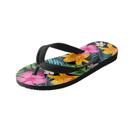 Kinder Tropical Print Teenslippers (Schuin)