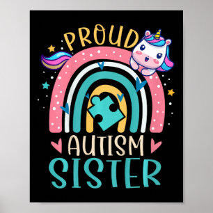 Kinder Trots Autisme Zuster Bewustzijn Schattigee Poster