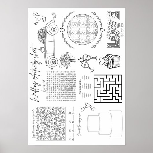 Kinder trouwactiviteiten poster (Voorkant)