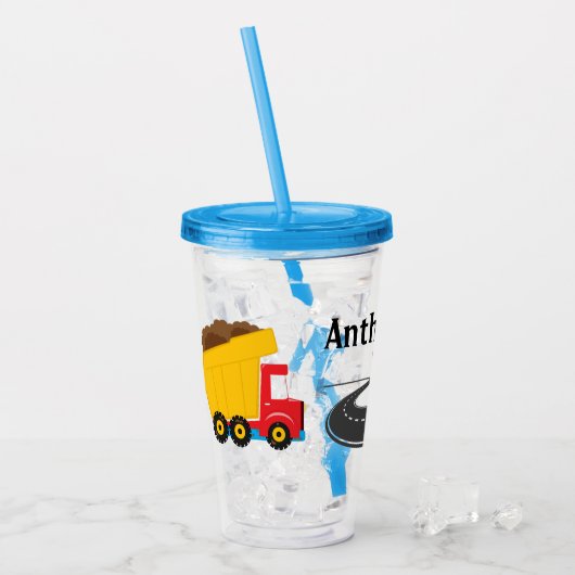 Kinder Tumbler voor constructietransport Acryl Drinkbeker (Voorkant ijs)