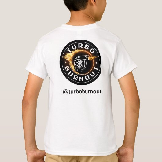Kinder Turbo Burnout Merch T-shirt (Achterkant)