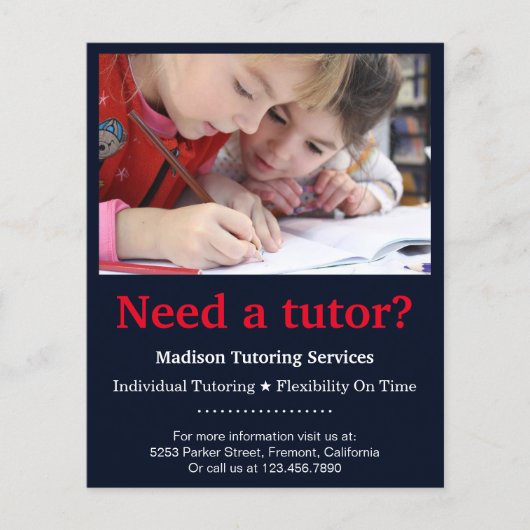 Kinder Tutor Flyer (Voorkant)