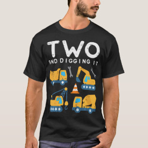 Kinder twee en graven IT bouwtrucks 2e bi T-shirt