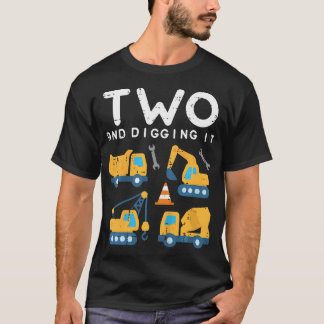 Kinder twee en graven IT bouwtrucks 2e bi T-shirt